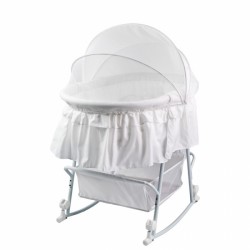 Lacy Portable 2 in 1 Bassinet & Cradle - White